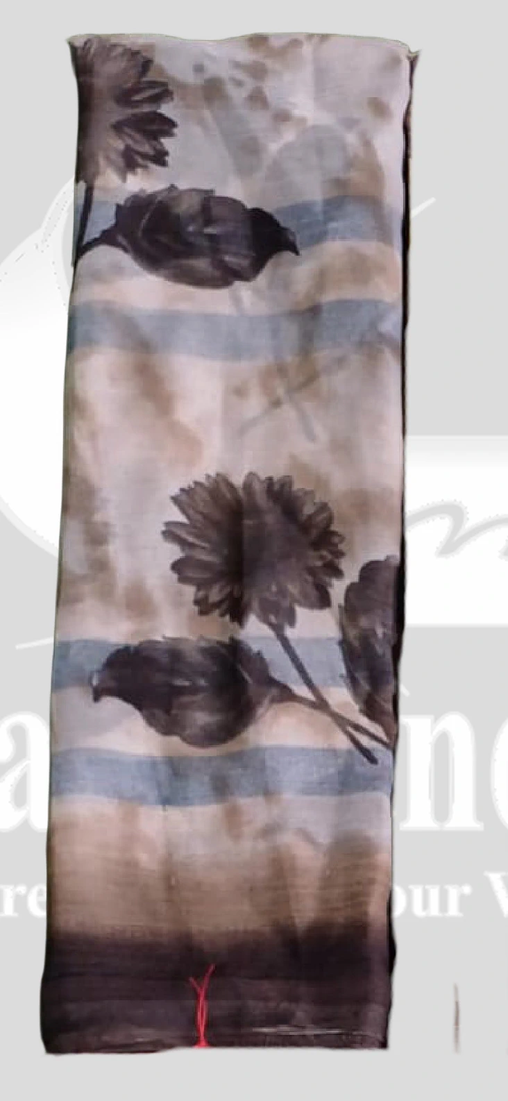 Chiffon Floral Printed Saree &ndash; SANGNI1208 &ndash; Grey Brown Mix